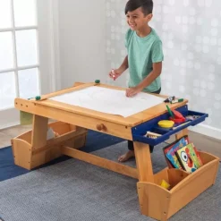Art Table With Drying Rack & Storage