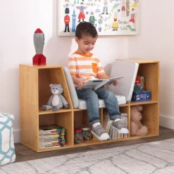 Bookcase With Reading Nook - Natural