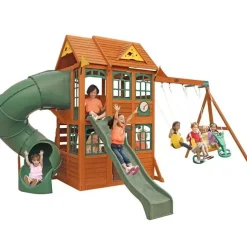 Charleston Lodge Wooden Swing Set / Playset