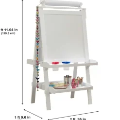 Deluxe Wooden Easel - White