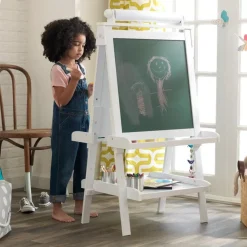 Deluxe Wooden Easel - White