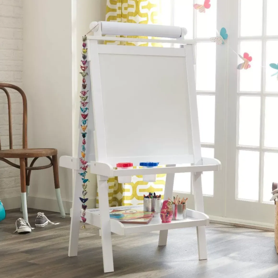 Deluxe Wooden Easel - White