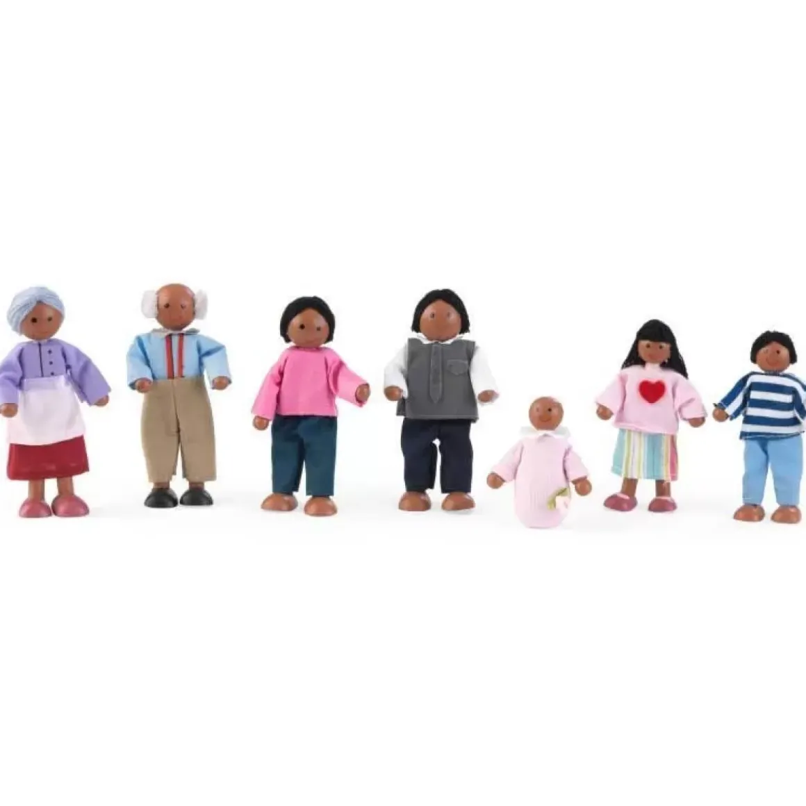 Doll Family Of 7 - African American