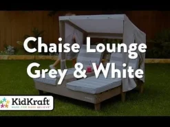 Double Chaise Lounge With Cup Holders - Gray