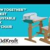 Grow Together™ Pocket Adjustable Desk With Hutch And Chair - Natural