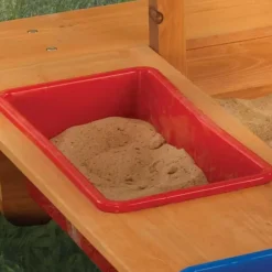 Outdoor Sandbox With Canopy - Navy & White
