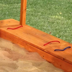 Outdoor Sandbox With Canopy - Navy & White