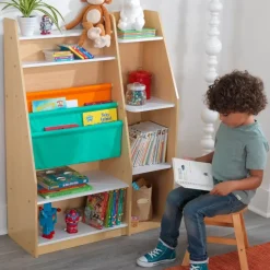 Pocket Storage Bookshelf - Natural