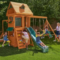 Ridgeview Deluxe Clubhouse Wooden Swing Set / Playset