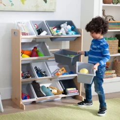 Sort It & Store It Bin Unit - Gray & Natural