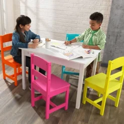 Table And 4 Chair Set - Highlighter