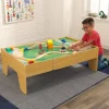 Wooden Train Table - Natural